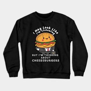 Funny Burger Office Crewneck Sweatshirt